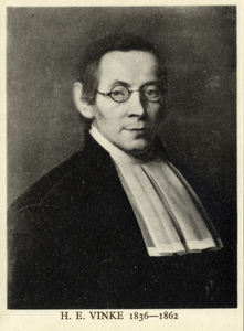 106890 Portret van H.E. Vinke, geboren 1794, hervormd predikant (1829-1836), hoogleraar in de theologie aan de ...